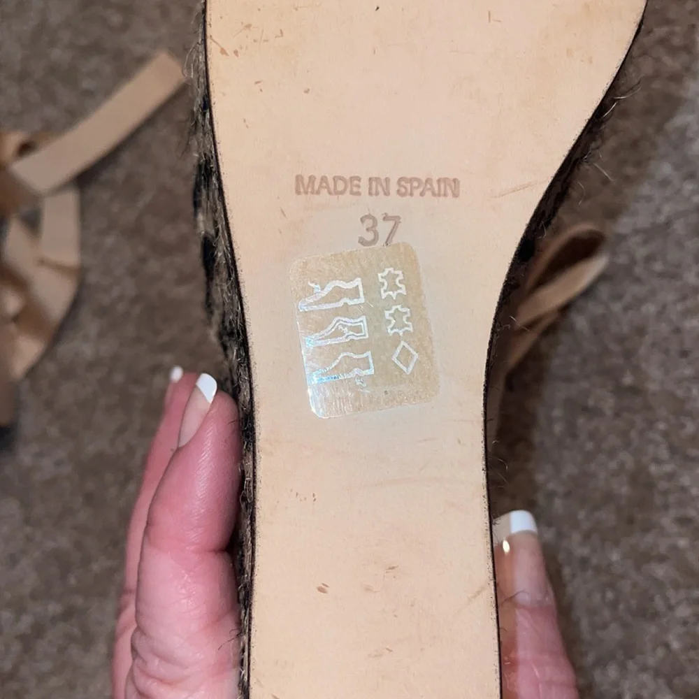 Free People Camel Charade Espadrille Ballet Wedge - size 7 - Picture 8 of 8